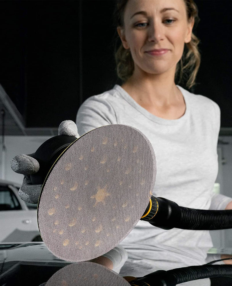 [Australia - AusPower] - Mirka Abranet® Mesh Sanding Discs (Diameter 150 mm), Professional Sanding Discs with P80 Grit and Velcro, for Hand Grinding, All Orbital Sanders and Grinders, Pack of 10 Korn P80 