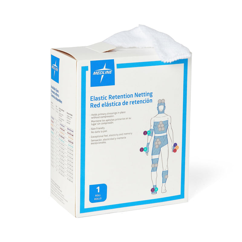 [Australia - AusPower] - Medline Stretch Tubular Elastic Dressing Retention Net, Size 4, 11"x 25 yd., Ideal for Wound Care, Single Pack 