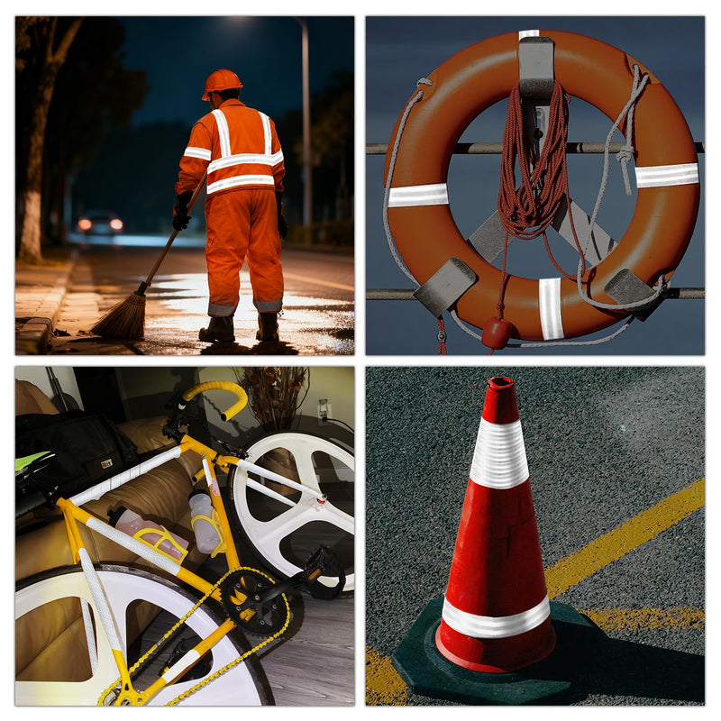 SWRT 2 Inch X 30 FT Reflective Tape Outdoor Waterproof DOT-C2 Fade Resistant White Reflective Tape Strong Adhesive Safety Warning Tape Reflector Conspicuity Tape for Trailer Trucks Bikes 2IN x 30FT