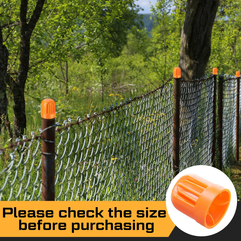Juexica 25 Pcs T Post Rebar Caps Safe T Post Caps Rebar Safety Caps Orange T Post Topper Safety Orange for T Posts and U Posts for Wire and Tape Ends of Tent Stakes, Rebar, Pipe, Livestock Fencing