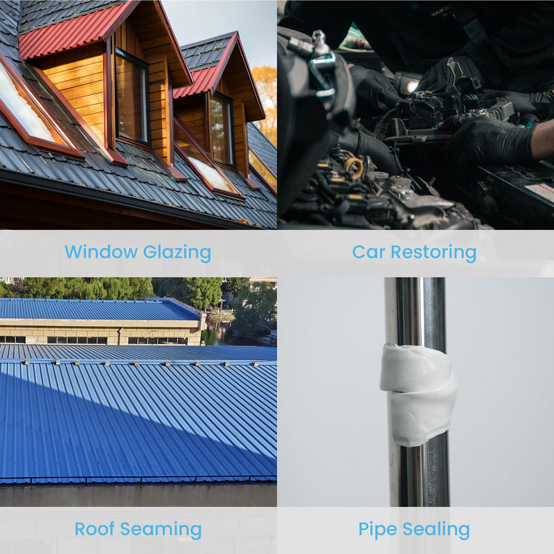 [Australia - AusPower] - Butyl Tape White 1/2" x 30' x 1/8" RV Tape Sealant Waterproof, White Butyl Caulking Tape, Stretchable Butyl Sealant Tape Headlight Sealant Putty Tape EPDM Auto RV Window Sealant 1/2" x 30' x 1/8" 