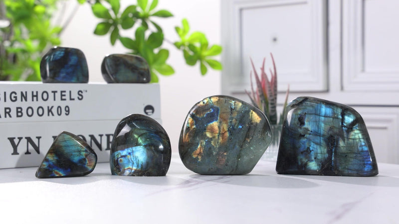 Sportmusies Natural Labradorite Stone Specimen, xs 0.98 - 2.55 Inch