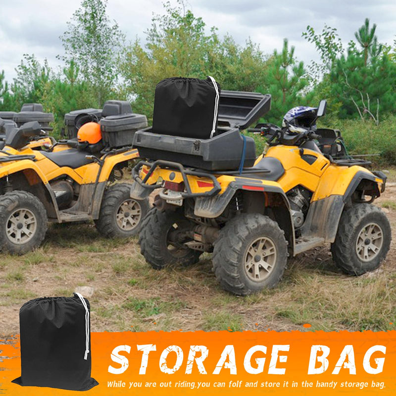 [Australia - AusPower] - ATV Cover, Heavy Duty Black Waterproof Oxford Fabric Protective 4 Wheeler Quad Cover for 86" Kawasaki Honda Polaris Yamaha (86''L x 38''W x 42''H) XXL-86''L x 38''W x 42''H 