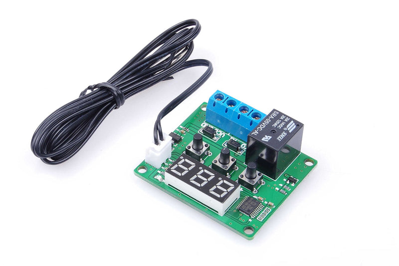 [Australia - AusPower] - NOYITO Digital Temperature Controller Module -58℉ to +257 ℉ Temperature Control Switch NTC Waterproof Sensor Probe - Green LED Display Suitable for kinds of temperature control system (5V) 5 Volt 