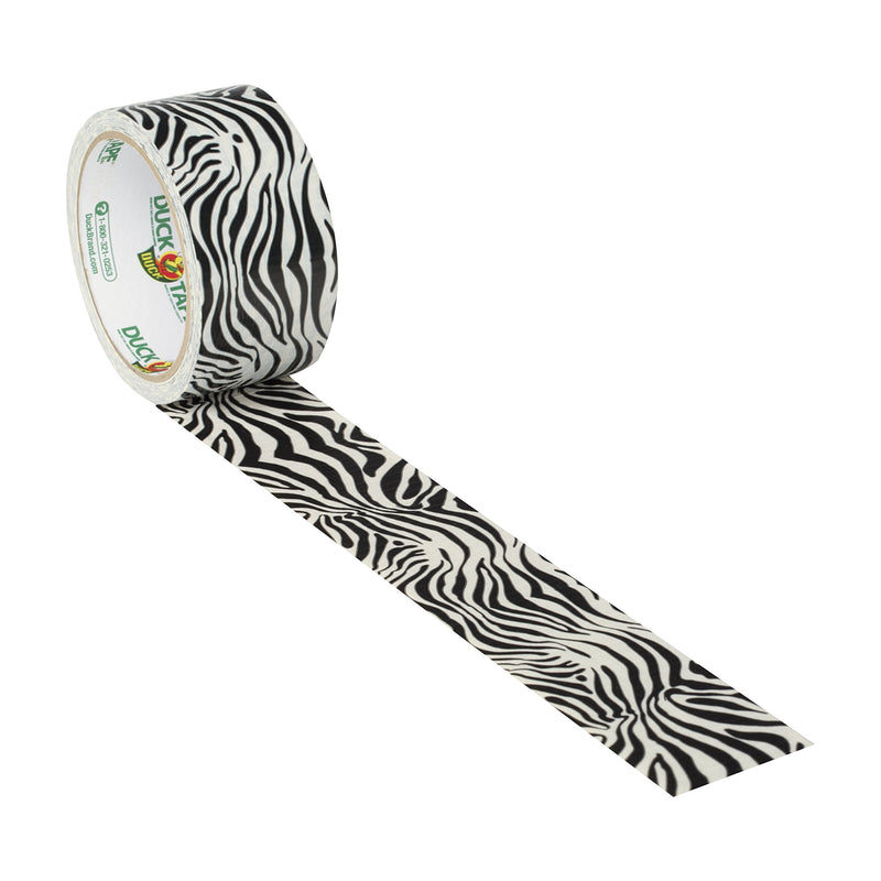 Duck Brand 280110 Zig-Zag Zebra Printed Duct Tape, 1.88 Inches x 10 Yards, Single Roll