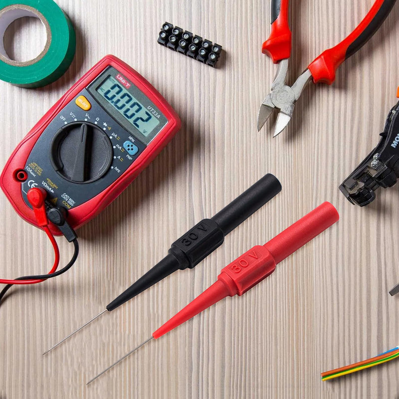 [Australia - AusPower] - Measuring Tips for Multimeters, Test Probes Multimeter Measuring Tips, Test Probes Test Probes for Multimeter, 0.7 mm Test Probe Piercing Needle Probe Test Tip for Measurement Electrical Industry Pack 