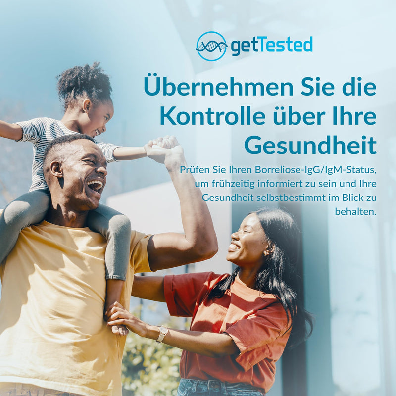 GetTested Lyme IgG/IgM Quick Test for Home - Tick Bite / Lyme Disease Test - Result in 10 Minutes, Simple, Discreet & No Doctor Appointment