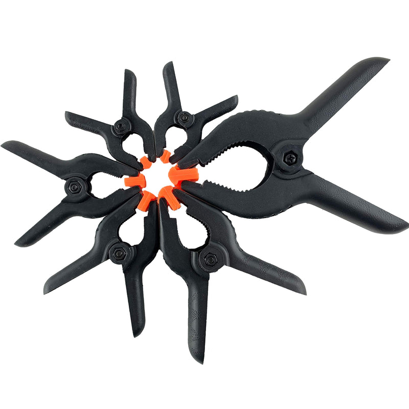 [Australia - AusPower] - WAENLIR 6 Piece 6.5 inch Nylon Spring Clamp Set Plastics Clips for backdrop, Wood Working, Photography, Craft, Art DIY 6.5 inch 6P 