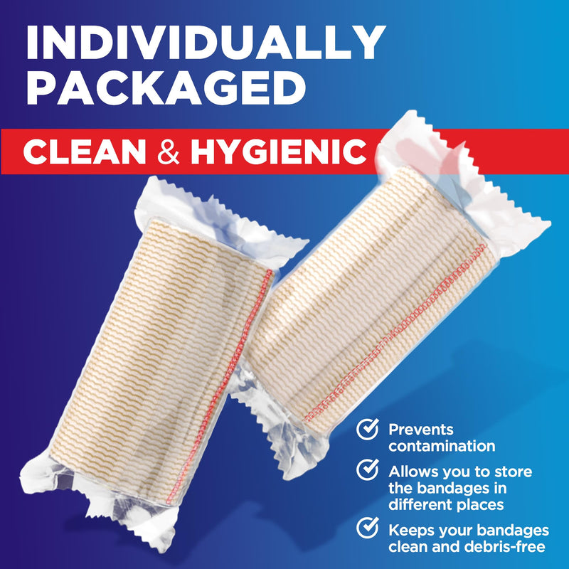 [Australia - AusPower] - Premium Elastic Bandage Wrap - 3” (2pk) - Strong Compression - Self-Closing Reusable Bandages for Legs and Arms - Wrist, Elbow, Foot, Knee Wrap 2 Pack Elastic 3in 
