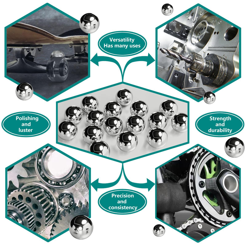 [Australia - AusPower] - (20pcs, 5/8") High-Precision Steel Ball 304 Stainless Steel Bearing Ball G100 5/8" 20 