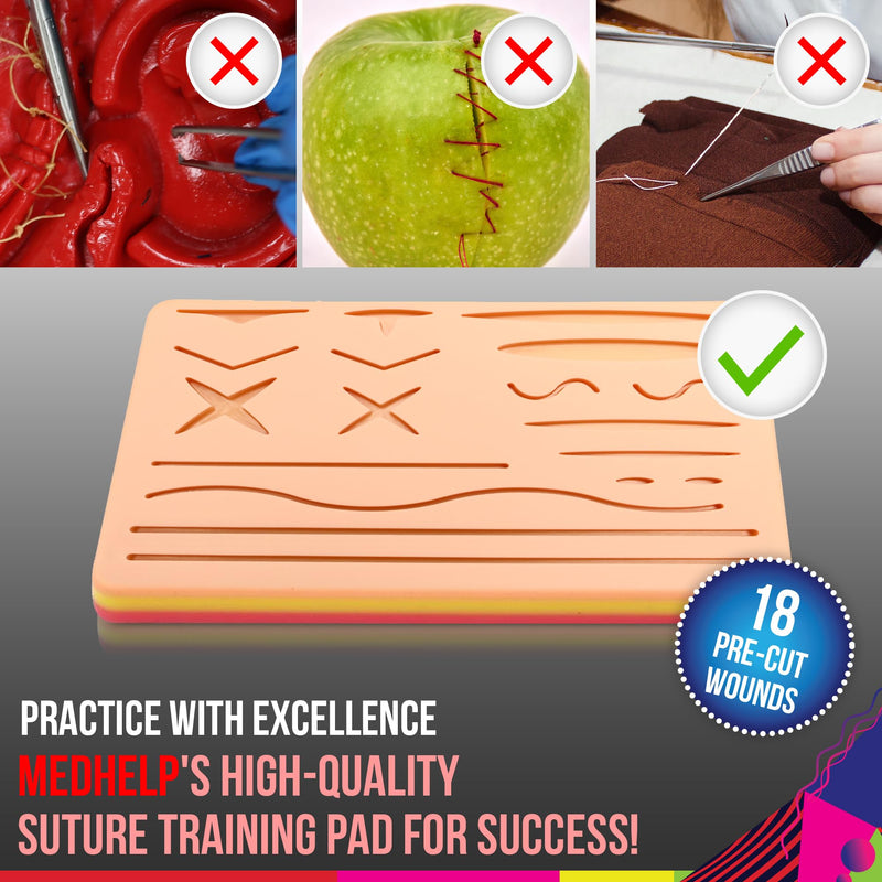 [Australia - AusPower] - Suture Practice Pad for Medical Students - Advanced Suture Pad 3 Layers with 17 Wounds, Practice Suture Pad for Vet and Nursery Training Suture Practice Pad 