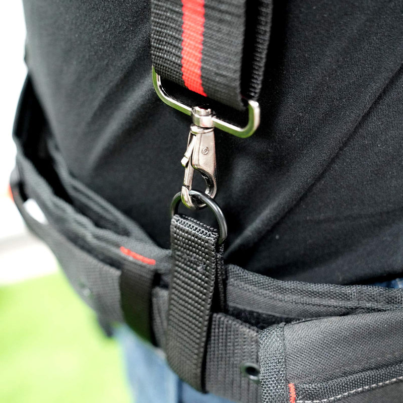 MELOTOUGH Tool Belt Suspenders for Work Belt Suspenders Heavy Duty Padded Suspenders for Electrician/Construction/Farmer Red Color
