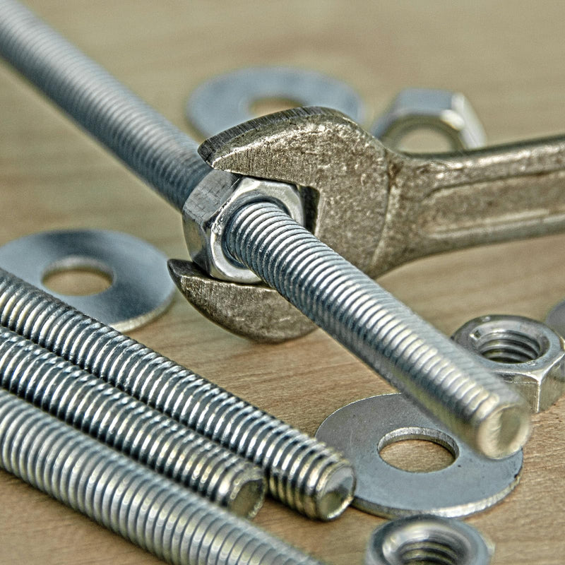 PATIKIL 5/16"-18 UNC 304 Stainless Steel Fully Threaded Rod, 15Pcs 5.9" Length Long Threaded Screw Right Hand Threads All Threaded Rod Studs for Anchoring Bolt, Clamps, Hangers and U-Bolts 5/16"-18 x 5.9"