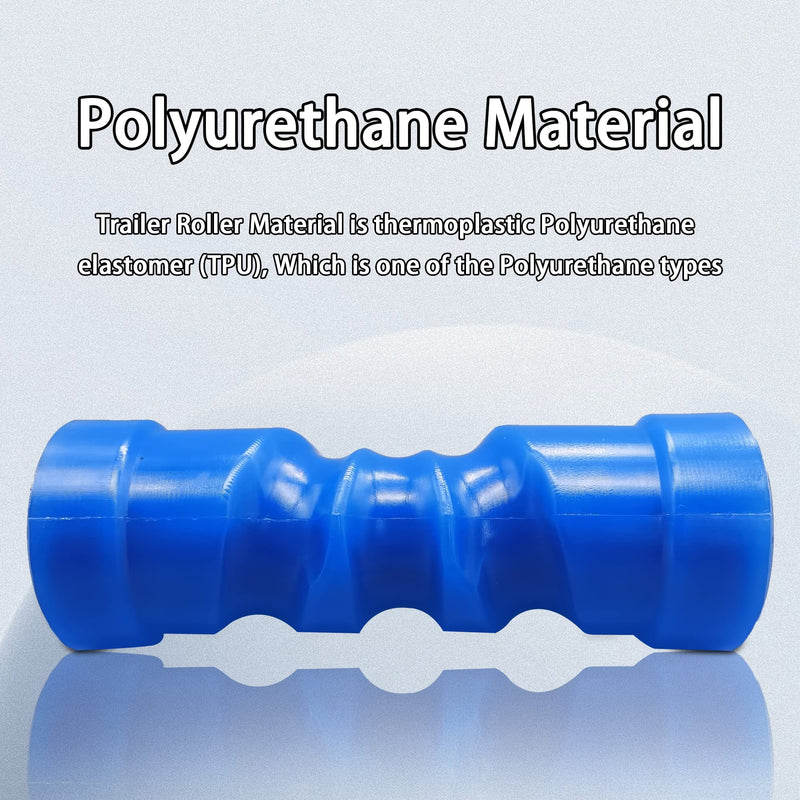 Self Centering Keel Boat Trailer Roller(Blue) 8"