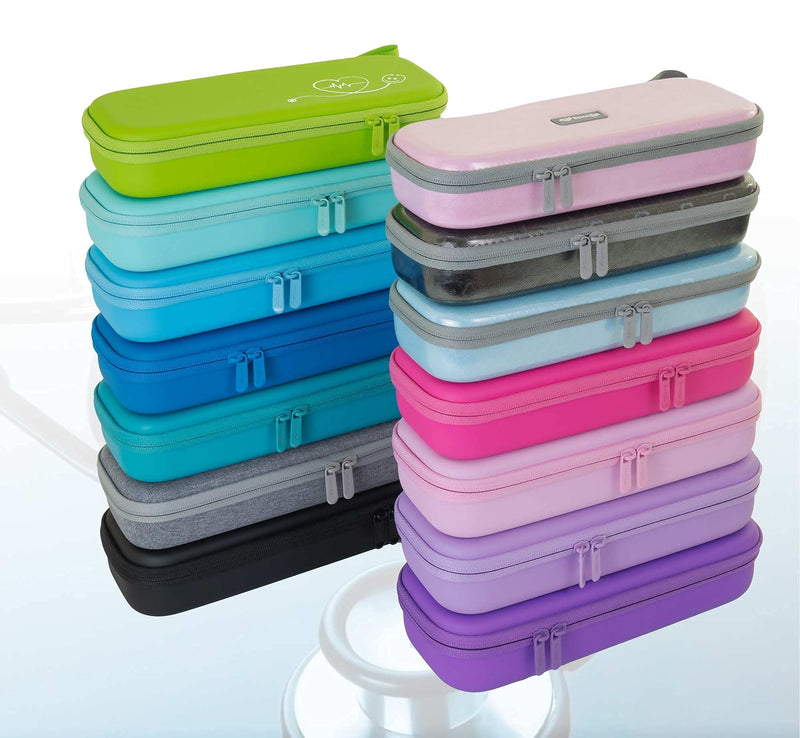 [Australia - AusPower] - ButterFox Premium Stethoscope Case with Divider and ID Slot for 3M Littmann Classic III, Cardiology IV Diagnostic and More Stethoscopes with Pocket for Nurse Accessories (Lavender Purple) Grey Heart Rythm 