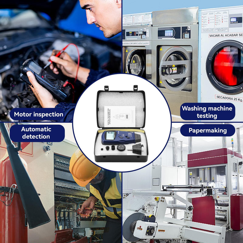 [Australia - AusPower] - Digital Tachometer, SM6236E Rotation Meter 5 Digits 18 Mm LCD Handheld Tachometer Professional Motor Rotation Speed Tester Meter 