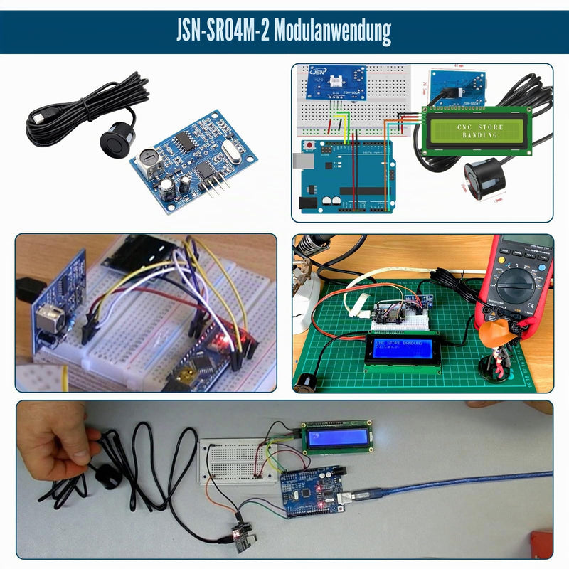 JSN-SR04M-2 Ultrasonic Distance Transducer Sensor Module Binghe JSN-SR04M-2 Integration Ultrasonic Distance Measuring Converter Sensor Module JSN-SR04T Distance Measuring Module Waterproof 5V