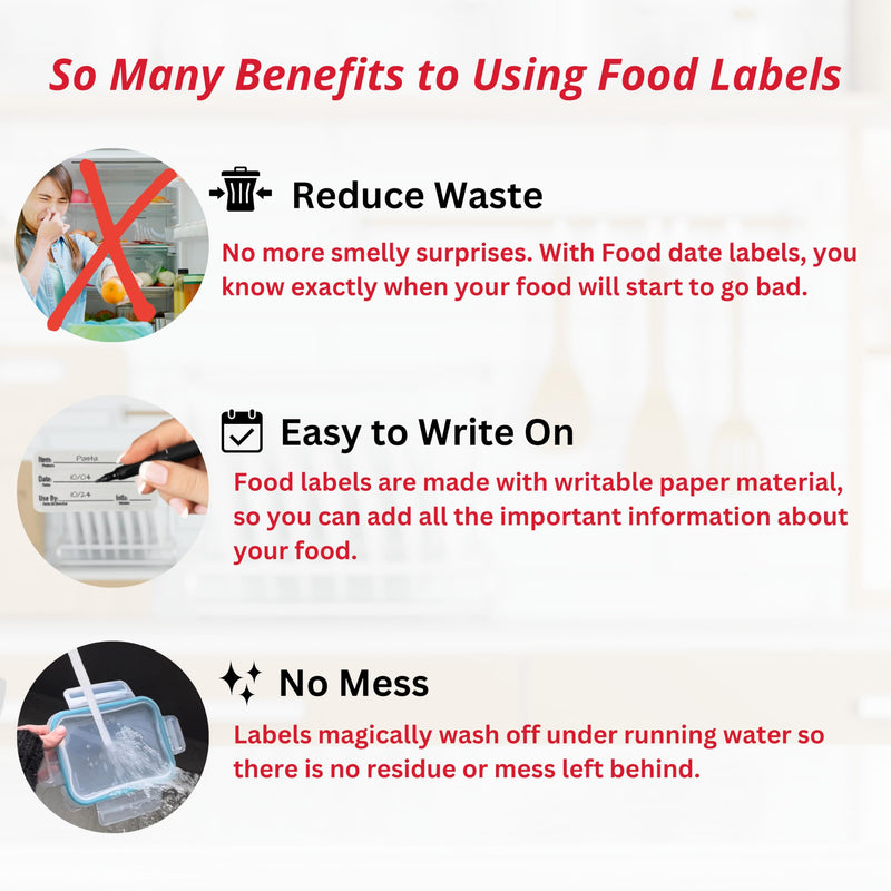 2x3 Dissolvable Food Labels, 1000 Label Stickers, Bottle Labels for Storage Bins, Sticker Labels for Food containers, (1000, Blue) 1000 Count