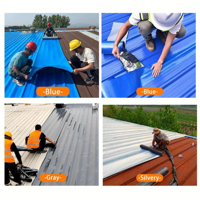 Waterproof Sealant Tape Self Adhesive Rubberized Asphalt Tape for RV Roof Metal Roof Corrugated Roof Leak Repair UV Resistant Heavy Duty Waterproofing Membrane(Blue, 7.874in*196.85in) Blue