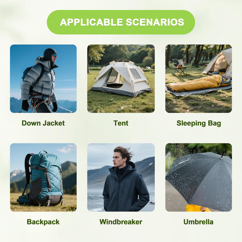 TIANLDD 4x78in Nylon Repair Tape，Self Adhesive Waterproof Fabric Repair Tape,Tent Repair Kit，for Down Jackets, Tent, Umbrella, Sleeping Bag, Knapsack.（Army Green）