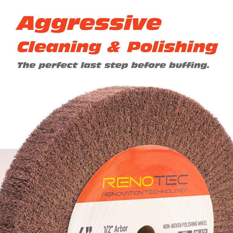 [Australia - AusPower] - 6 Inch Flap Wheel, Non-Woven Polishing Wheel (Grit240) Non woven Grit240 
