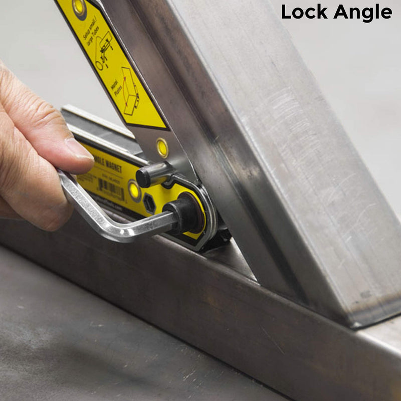 Strong Hand Tools Adjustable Angle Magnetic Square, Angle 30°-270°, Inside/Outside Magnets, Angle Setting Pin, Mag. Pull Force 26 lbs, Welding Square, "4.7", MLA450, Strong Hand Tools 4.7"