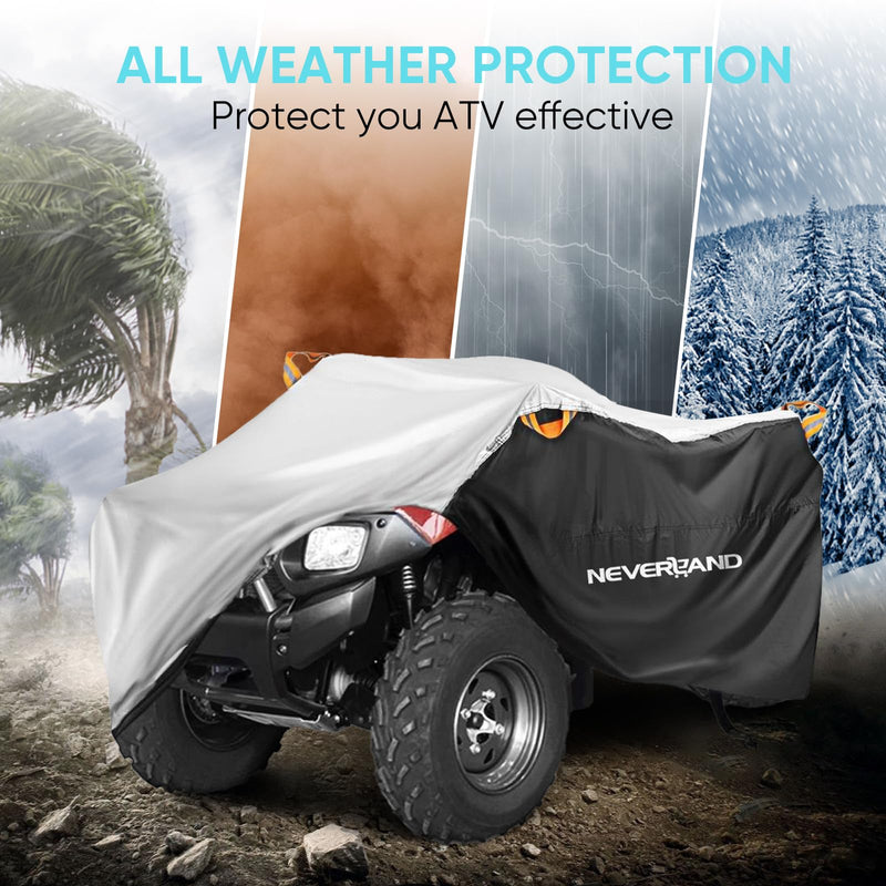 Neverland ATV Cover Waterproof Heavy Duty XL Universal Quad Cover Outdoor Storage Cover 4 Wheeler Rain Cover All Weather for Polaris Sportsman Yamaha Honda Kawasaki Quad Bike XL: Up to 82 Inch