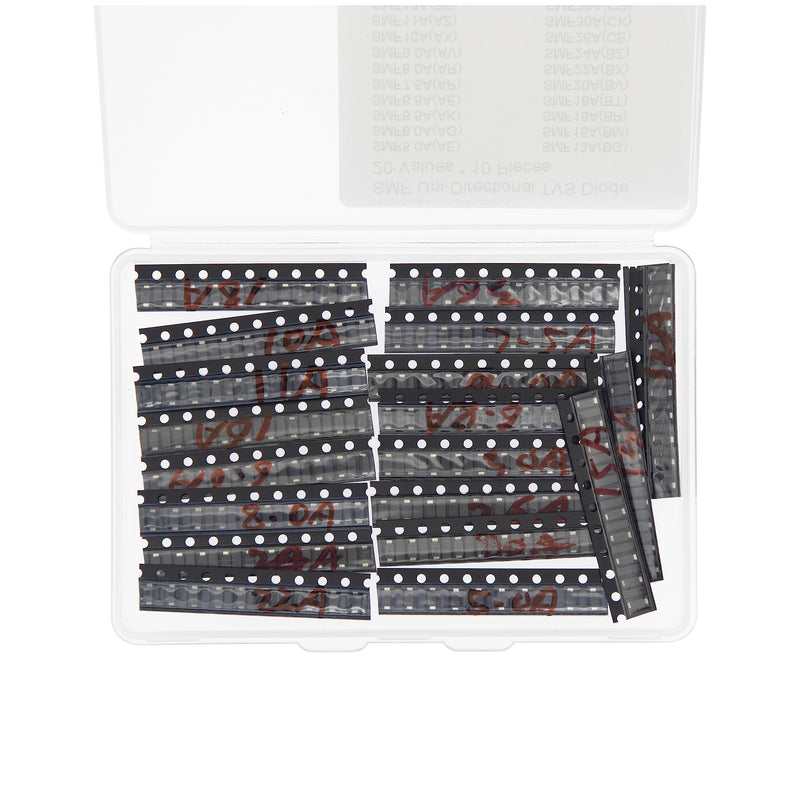 [Australia - AusPower] - 20 Values * 10 Pieces SMF 200W SOD-123 TVS Uni-Directional Surface Mount ESD Protection Diodes Kit 