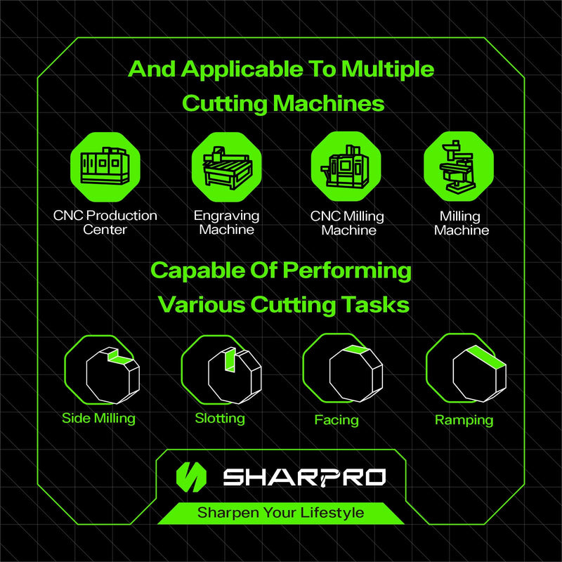 1/8 Inch Shank Carbide Square End Mill, 4 Flute CNC End Mills, Heat-Resistant Metal Endmill Suitable Alloy Steel, Stainless Steel, Various Cast Iron（5PCS） 1/8 in(4 Flute) 5
