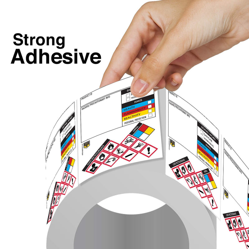 [Australia - AusPower] - Safety Data Sheet Stickers/MSDS Stickers, 3" x 4", Roll of 250, Tough Tear-Proof, Right To Know- Chemical Identifying and Marking Sticker Decals 