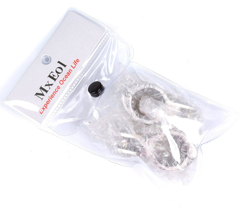 Mxeol Bimini Top Fittings,Bimini Top Rail Mounts Jaw Slide,Eye End Caps External Stainless Steel Pair 1" Jaw Slide
