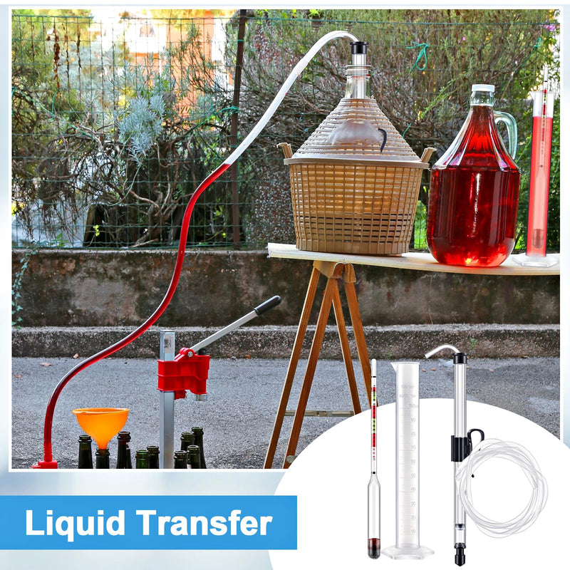 [Australia - AusPower] - Auto Siphon Mini and Triple Scale Hydrometer, 6 Feet of Food Safe Tubing & Clamp and Plastic Test Jar, Brix and Gravity Test Kit for Wine, Home Brewing, Winemaking Kit, Liquid Transfer 