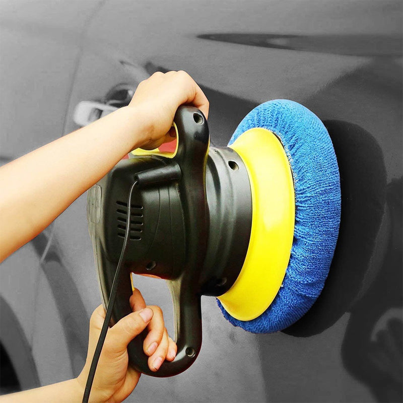 [Australia - AusPower] - Pack of 6 Microfibre Polishing Hoods, Polishing Hood Set, Soft Fabric, 230-250 mm Polishing Disc, Microfibre Polishing Hoods Compatible with Einhell Battery Car Polisher CE-CB 18/254 Li & Einhell 