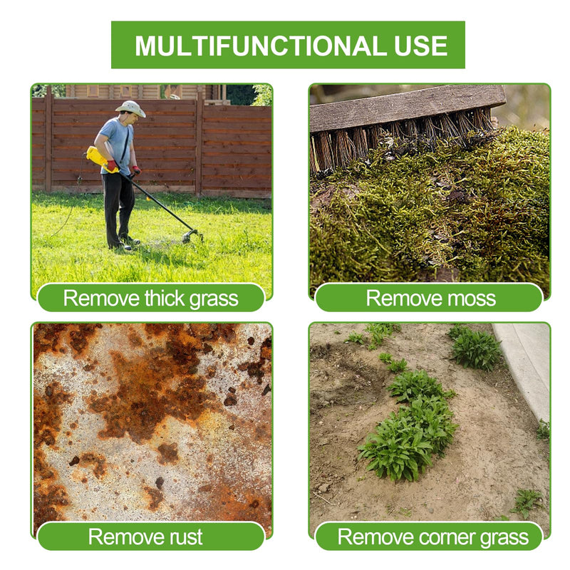 [Australia - AusPower] - 6 Inch Unbreakable Trimmer Blade with Wire, Steel Wire Cutter Trimmer Head, Weed Killer Head with Adapter Kit for Garden Tools, Lawn Mower, Moss and Grass Rust Removal, Landscaping 
