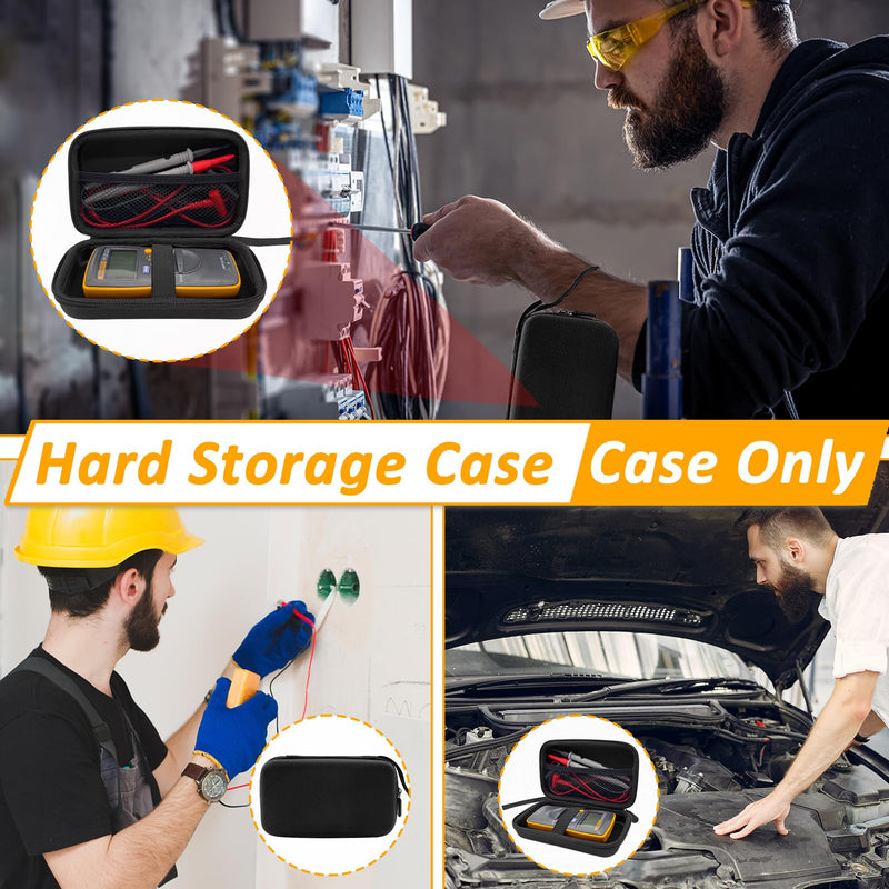[Australia - AusPower] - Case for Fluke 101/106/107 Handheld Digital Multimeter, EVA Drop-Resistant Meter Case(Case Only), Black 