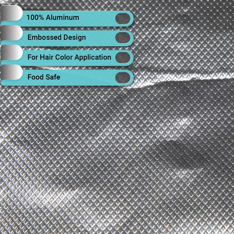 ForPro Professional Collection Embossed Foil Sheets 1200S, Aluminum Foil, Pop-Up Dispenser, for Hair Color Application and Highlighting Services, Food Safe, 12” W x 10.75” L, 500-Count 500 Count (Pack of 1)