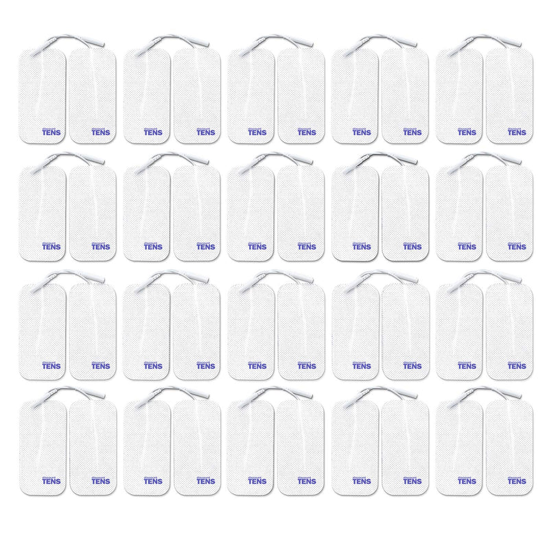 [Australia - AusPower] - TENS Electrodes, Value Wired Replacement Pads for TENS Units, 40 TENS Unit Electrodes (2in x 4in, 40 Pack) Discount TENS Brand 