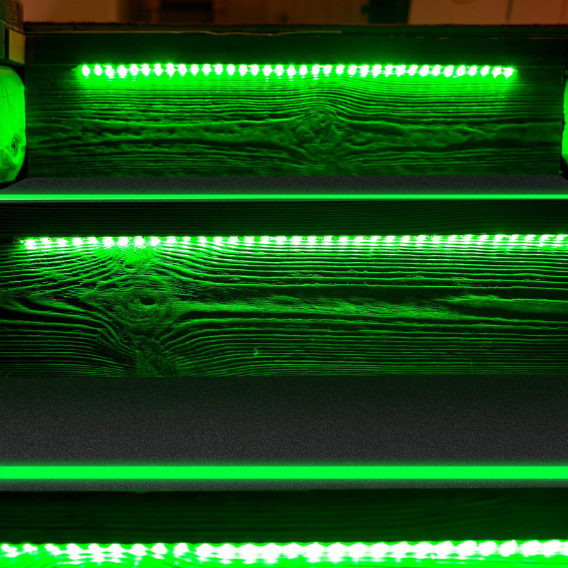 Nuanchu 10 Pack 10'' x 30'' Outdoor Stair Treads Anti Slip Tape Glow in Dark Stripe Non Slip Grip Tape Non Skid Adhesive Friction Traction Stair Treads for Wooden Steps Outdoor Indoor Step Slippery