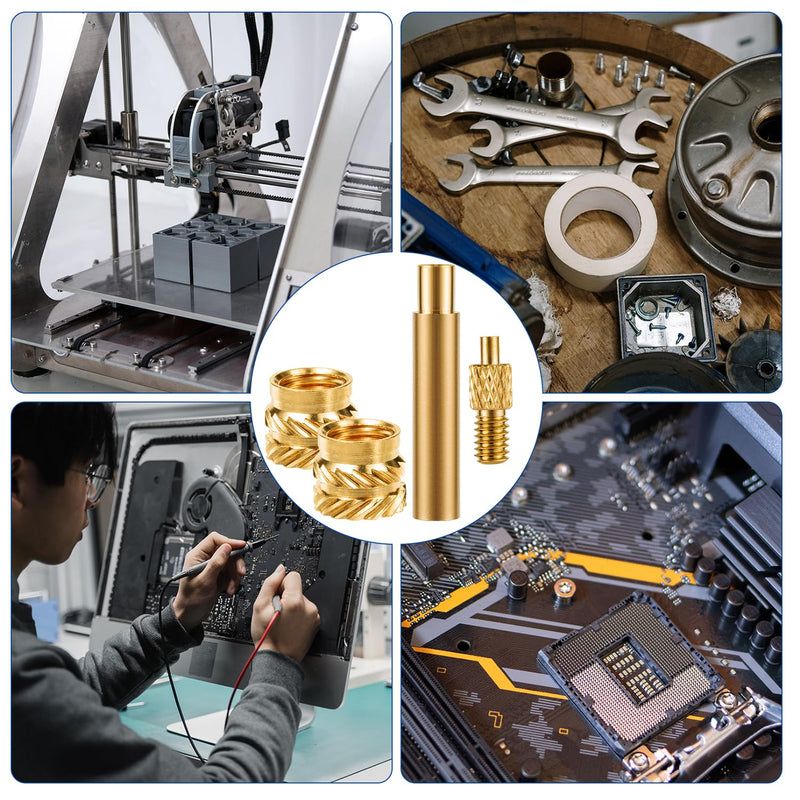 [Australia - AusPower] - 120pcs 3D Printing Brass Nuts, M3x4x5mm Threaded Inserts Heat Set Insert Tip for M3 & 1 Welding Adapter Heat Embedment Nut Printing Accessories Compatible with Weller SP40NUS and T18 Irons Medium 