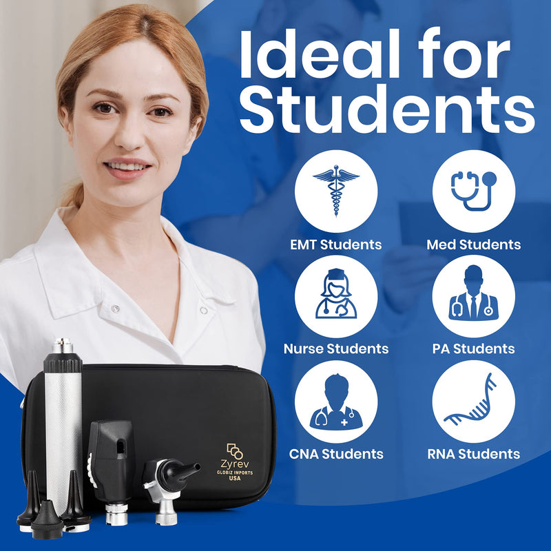 [Australia - AusPower] - Zyrev ZetaLife Combo Otoscope Set with 50 Extra Disposable Specula Tips (1st Edition) 