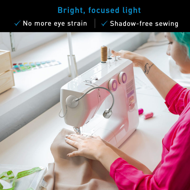 Daylight Company Sewing Machine Lamp, Professional Led Light, Fits Most Machines, Bright Led Lamp, Chrome,3.5*2.3*25cm [Energy Class A+]