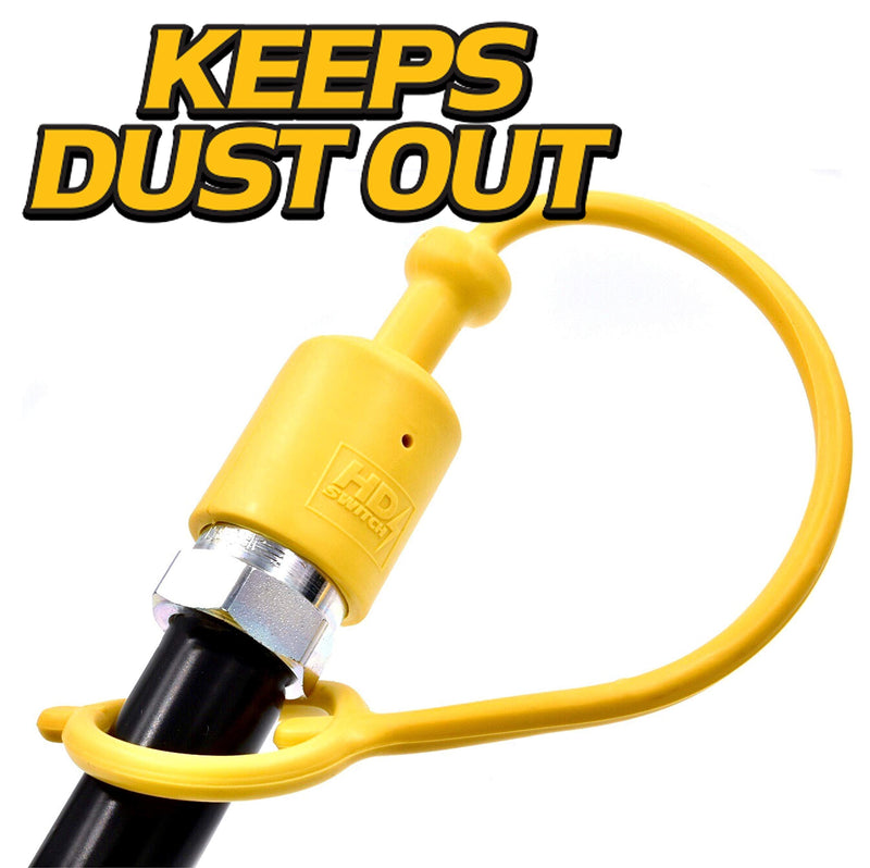 [Australia - AusPower] - HD Switch -8 Pack- Hydraulic Quick Coupler Coupling Dust Cap & Plug Set fits 1/4" Kubota B2301 BT600 BT601 BT602 BH65 BH70 B2601 B2650 B3350 BX22 BX23 BX24 BX25 BX1850 BX1860 BX2350 BX2360 BX2660D 