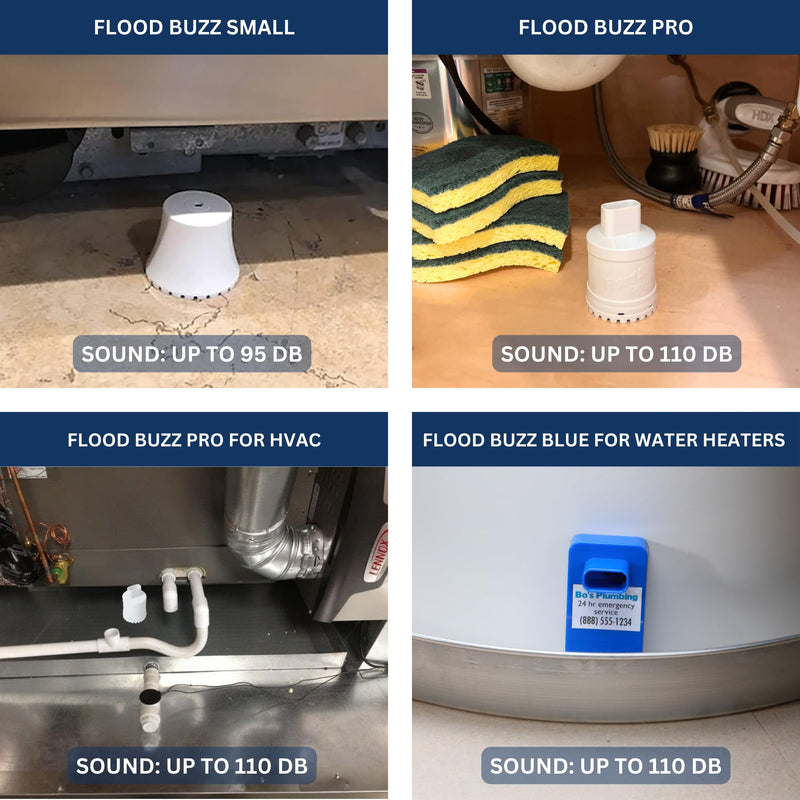 [Australia - AusPower] - Flood Buzz Small Water Leak Alarm 6-Pack | Ready to Use, No Setup Required 