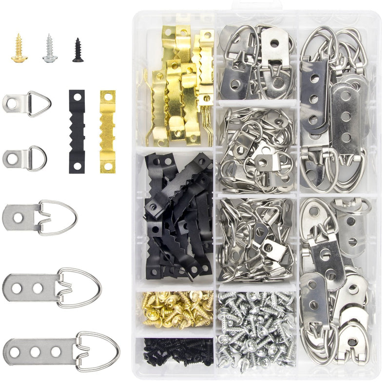 Picture Hanging Kit 500 PCS, Sutemribor Heavy Duty Assorted Picture Hangers with Screws for Picture Hanging Wall Mounting (500)