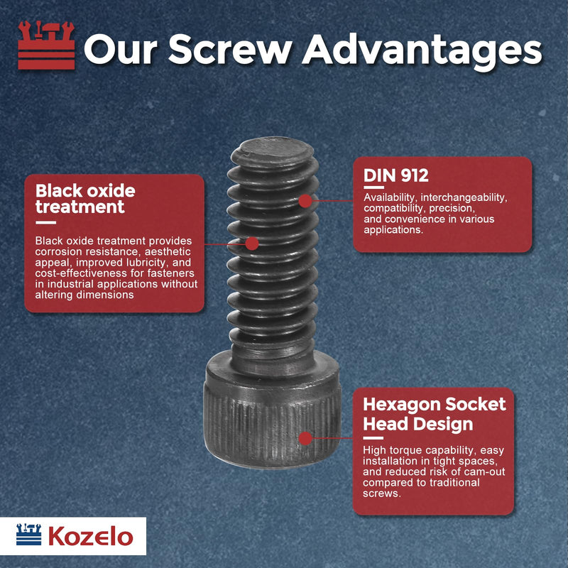 [Australia - AusPower] - 400pcs M3 Socket Head Cap Screws Bolts Nuts Assortment Kit - [M3x6/8/10/12/16/20/25/30/35/40mm] Alloy Steel Fully Threaded Black Oxide 12.9 Internal Hex Screw for 3D Printer Use M3x6/8/10/12/16/20/25/30/35/40mm 400 