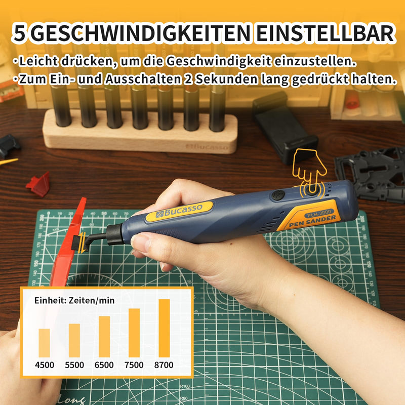 Cordless Pen Grinder, 5 Speeds and USB Charging with LED Light, Multipurpose Power Tool, Mini Grinder for Grinding, Polishing, Finishing, DIY Crafts