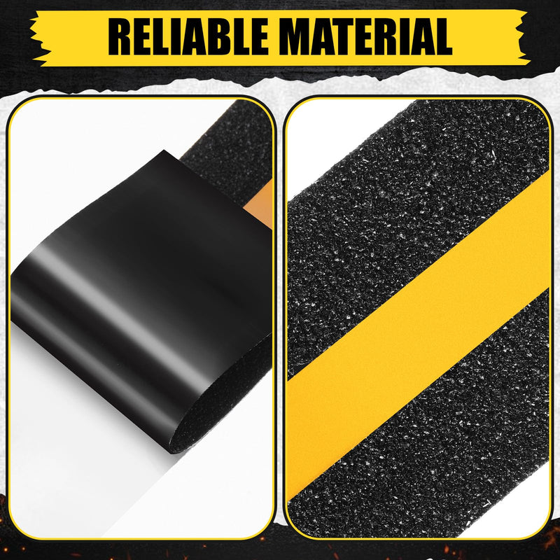 2" x 80ft Anti Slip Tape with Reflective Stripe, Adhesive Grip Non Slip Stair Treads Tape, Non Skid High Traction Adhesive for Stairs Step Ramps Boats Decks 2" x 80FT