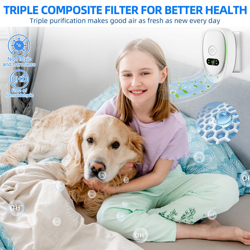 [Australia - AusPower] - 2026 Upgraded Air Ionizers for Dust Mites Smoke Pet Odor Plug in Air Purifiers for Home Silent Ionizer Air Cleaners & Room Deodorizer Plug in,Dust Mite Killer for Bedroom,Office,Kitchen,8 Pack 8 