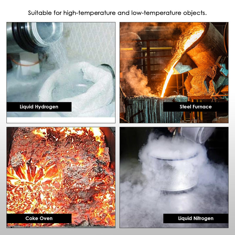 [Australia - AusPower] - Digital Type K Thermocouple Thermometer HVAC Temperature Clamp Meter, -328°F~2501°F Range Single Channel K-Type Temperature Meter Gauge with Thermocouples & Lead Probe Pipe Clamp Measures -40°F~392°F 