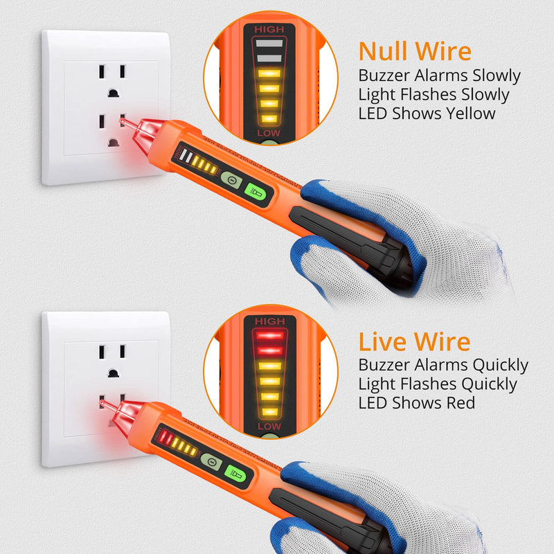 [Australia - AusPower] - Neoteck Professional Electrical Kit: Non-Contact Voltage Tester Pen & Auto Ranging Digital Multimeter AC/DC Voltage, Current, Continuity, LED Flashlight, Buzzer Alarm 